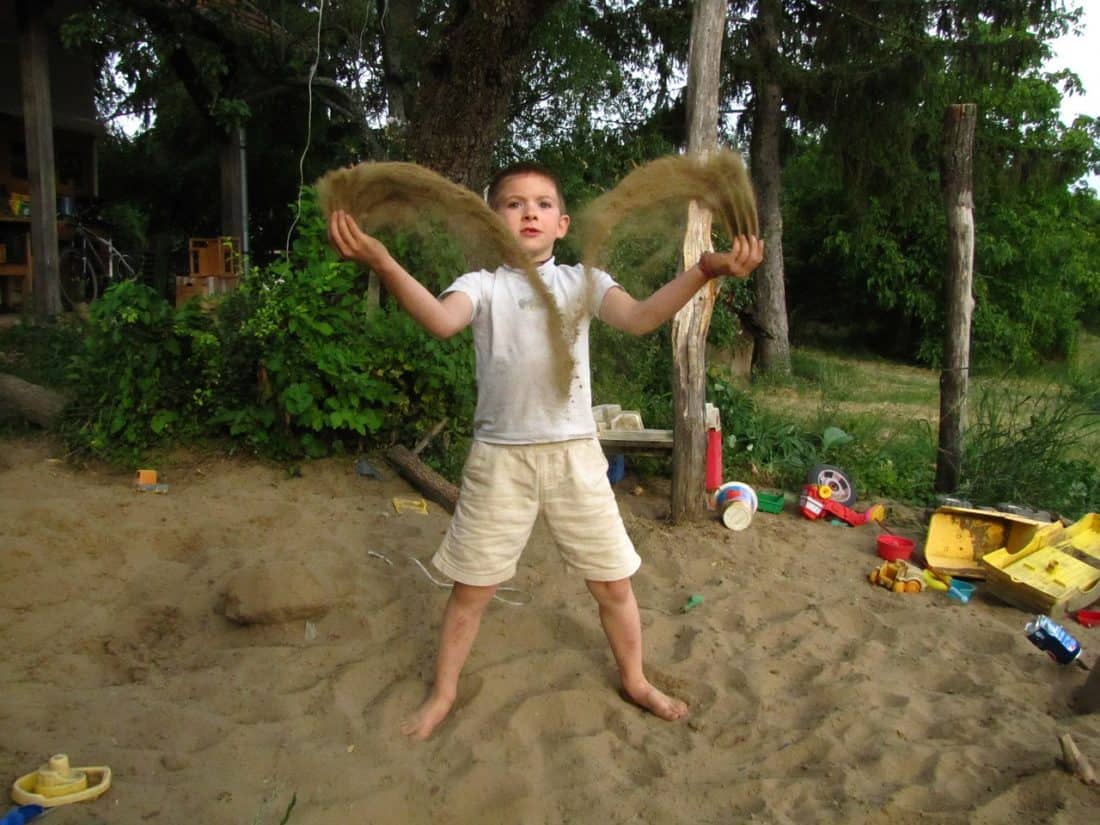 Boy in sandbox